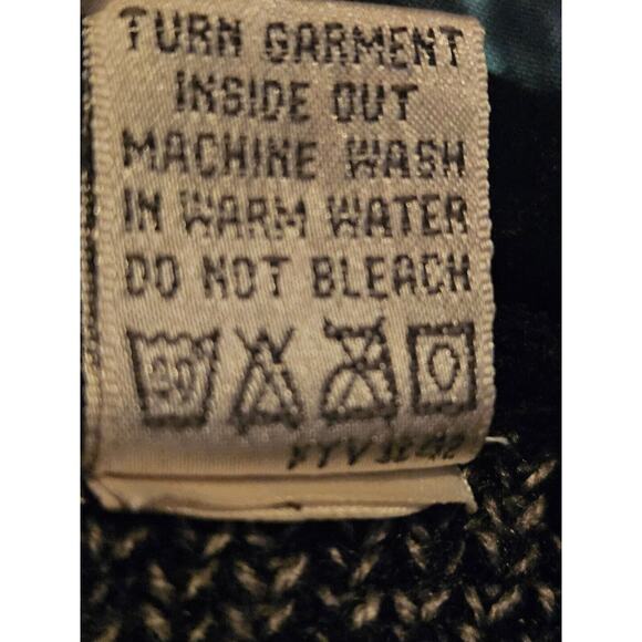 Vintage MATT MORGAN 90s Black Gray Acrylic Wild Geometric Sweater Mens XL - Picture 5 of 7